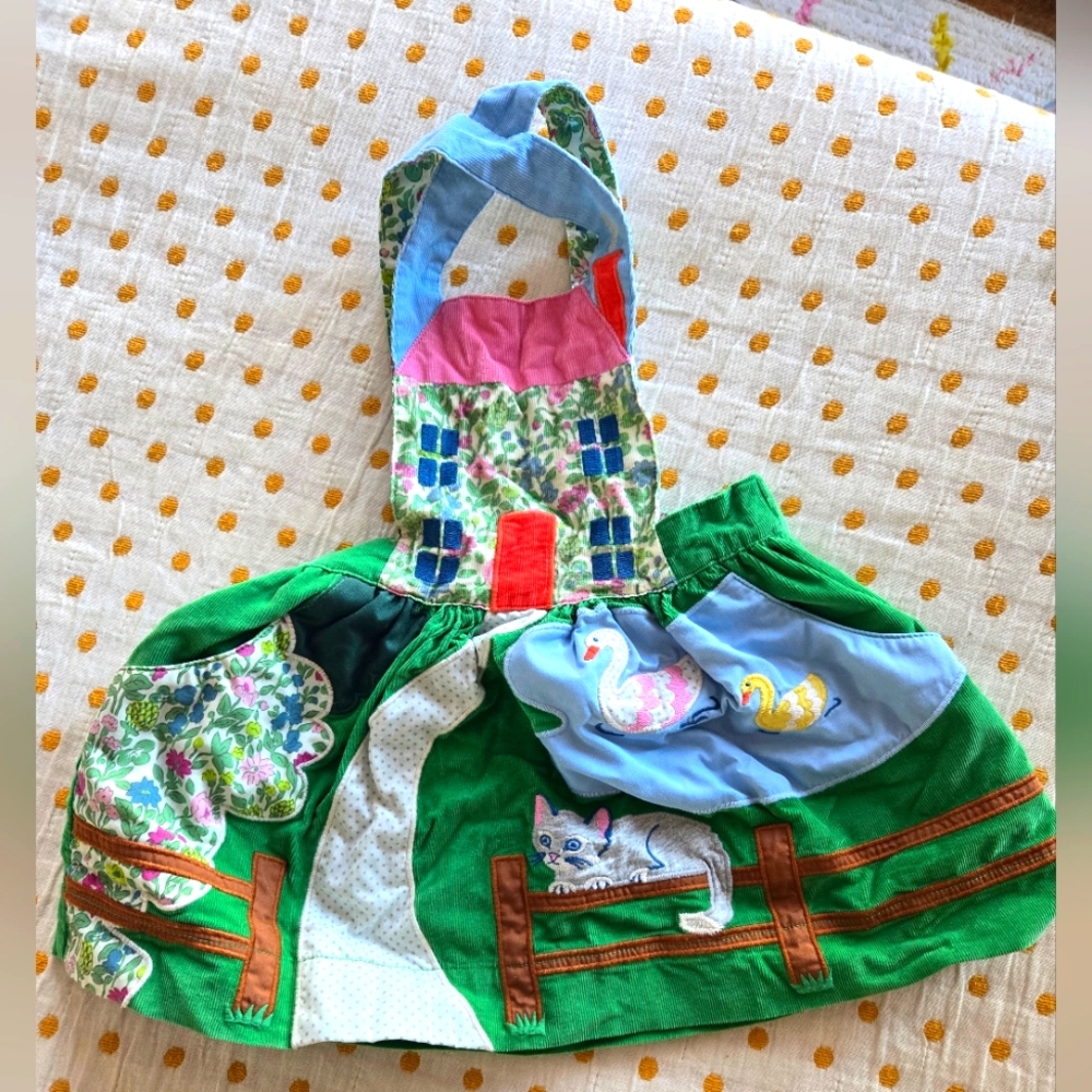 Mini Boden Pond Scene Pinafore